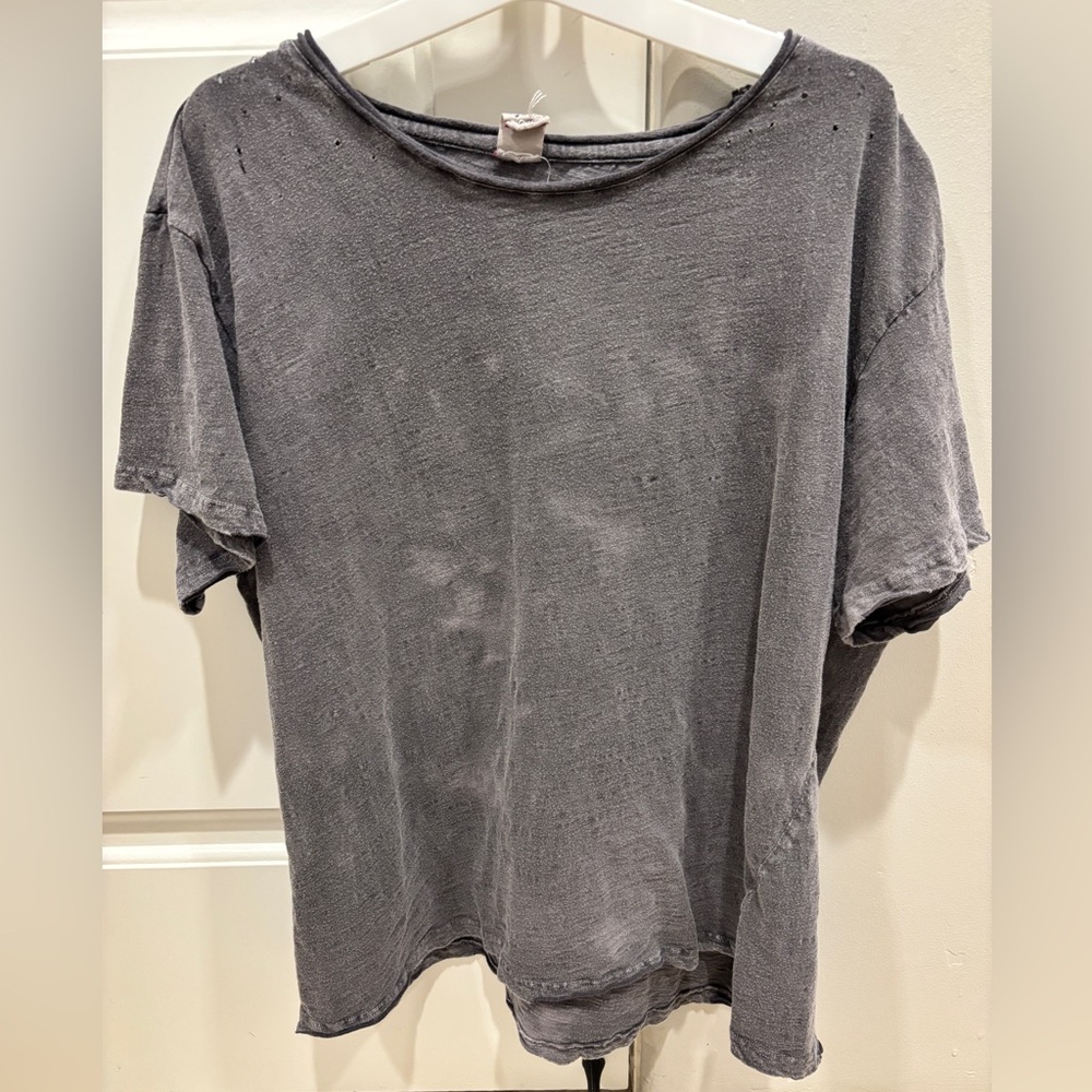 Magnolia Pearl Charcoal Bleach Wash Boyfriend Tee
